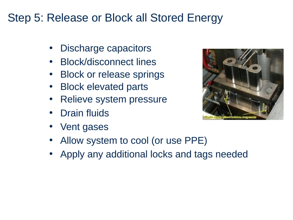 Lock Out Tag Out Hazardous Energy Control - slide 25 of 30