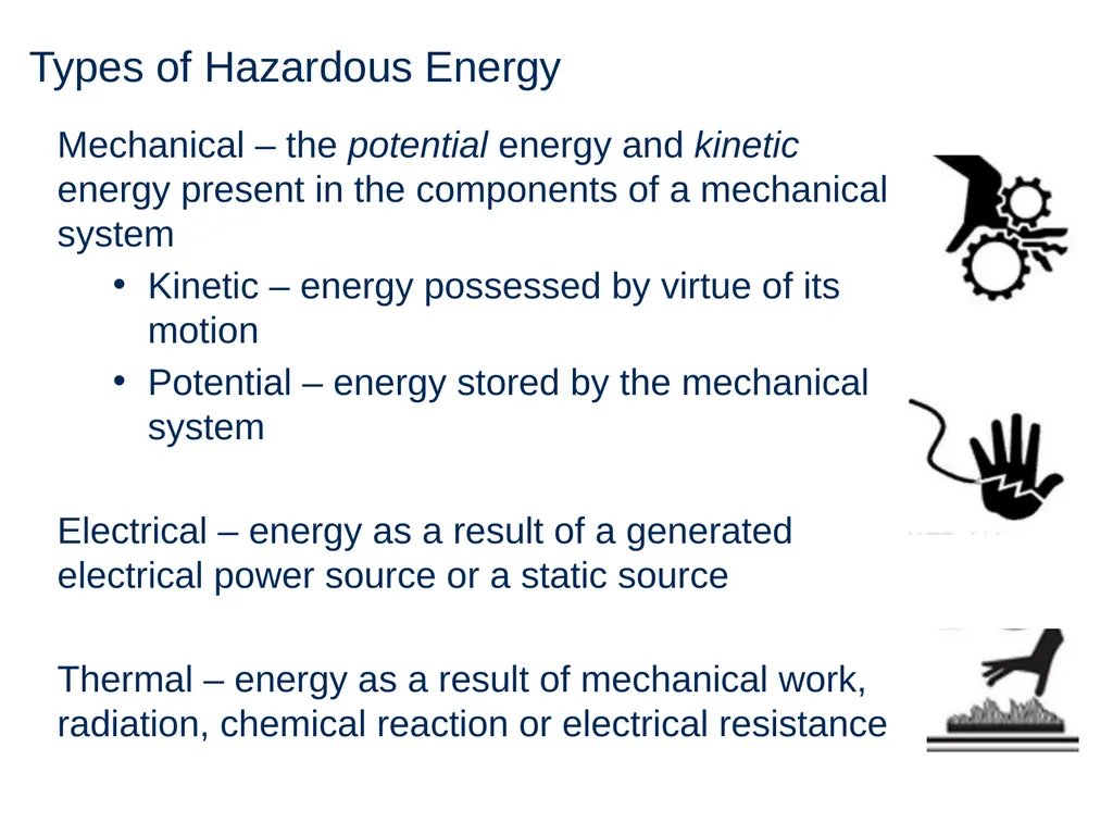 Lock Out Tag Out Hazardous Energy Control - slide 5 of 30