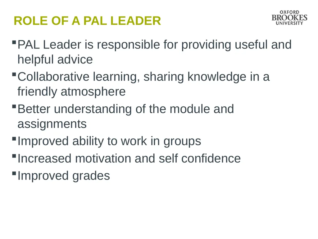 Peer Advice on Learning (PAL): What’s in it for - slide 4 of 16