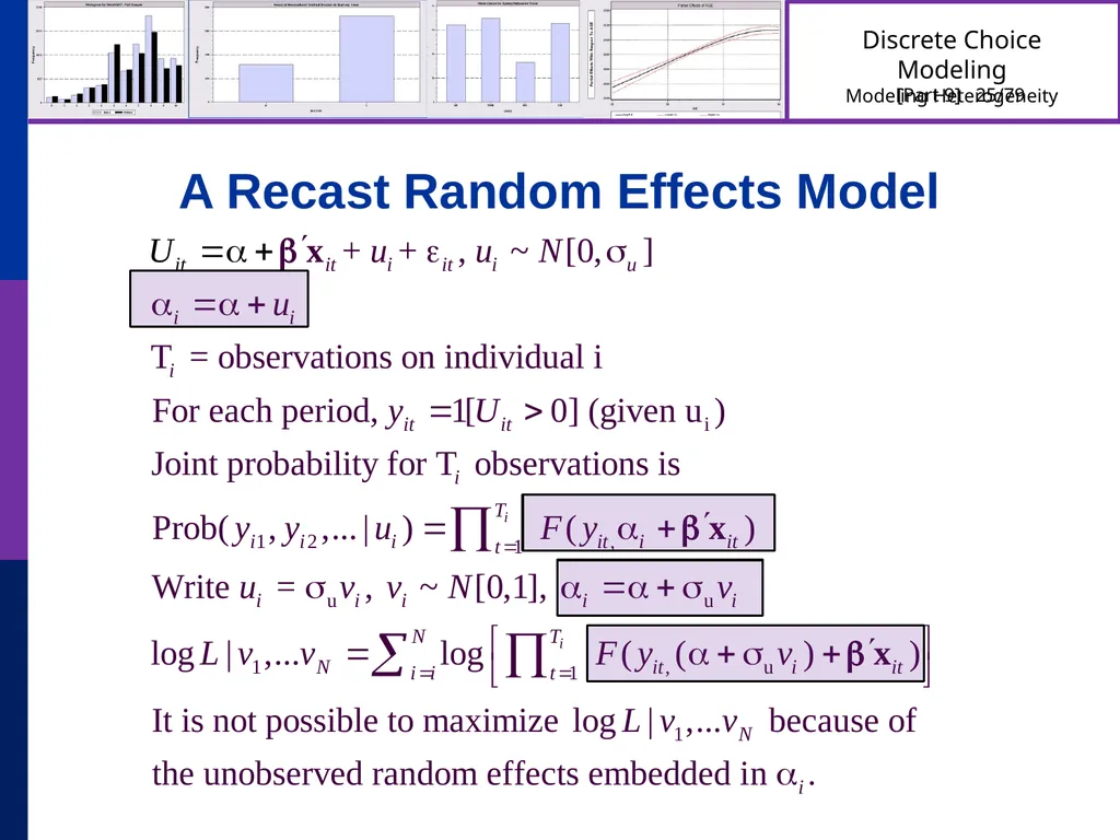 Discrete Choice Modeling William Greene Stern - slide 25 of 79