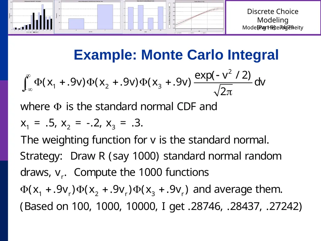 Discrete Choice Modeling William Greene Stern - slide 74 of 79