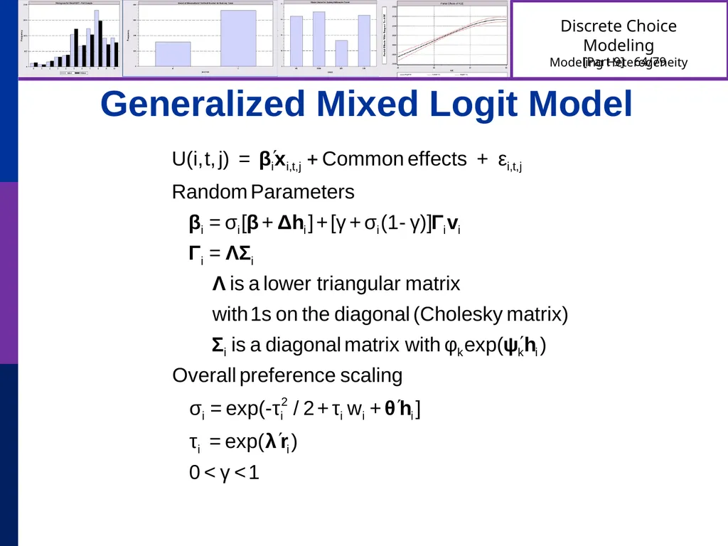 Discrete Choice Modeling William Greene Stern - slide 64 of 79