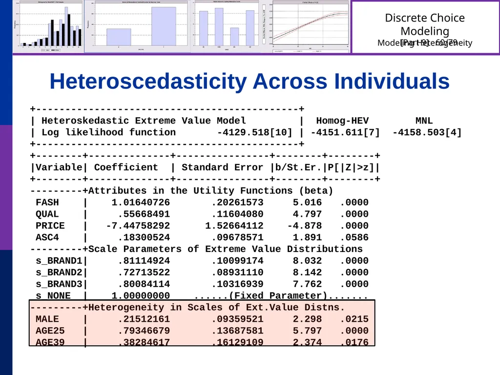 Discrete Choice Modeling William Greene Stern - slide 60 of 79