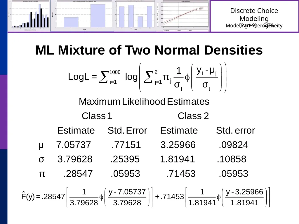 Discrete Choice Modeling William Greene Stern - slide 15 of 79