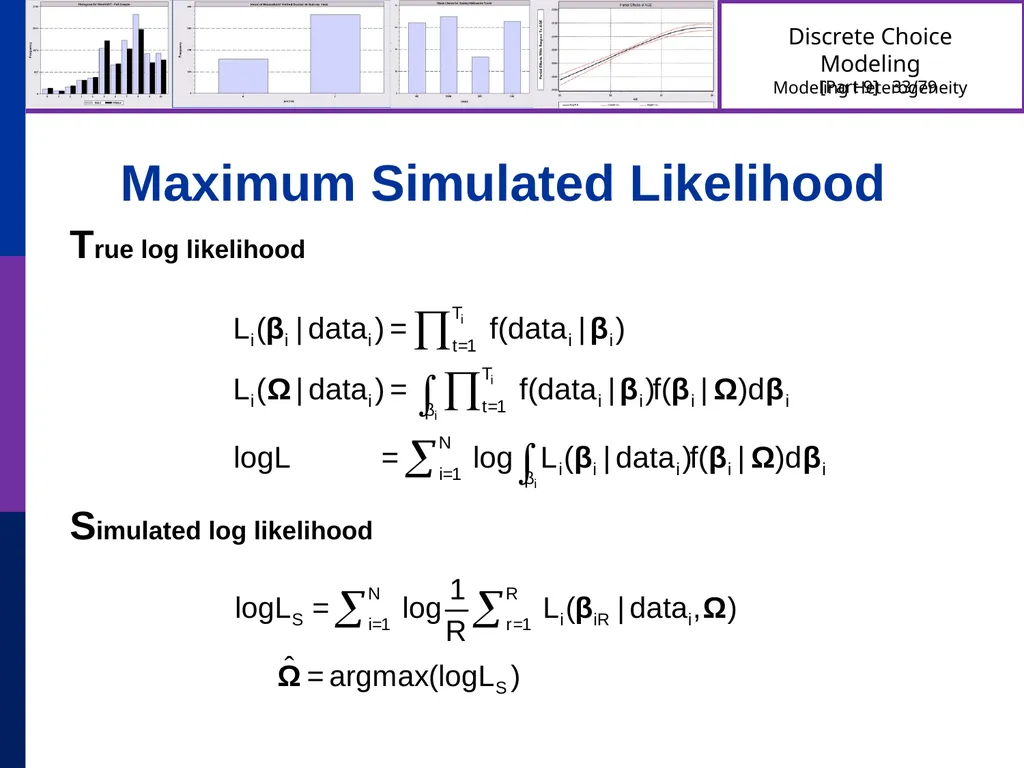 Discrete Choice Modeling William Greene Stern - slide 33 of 79