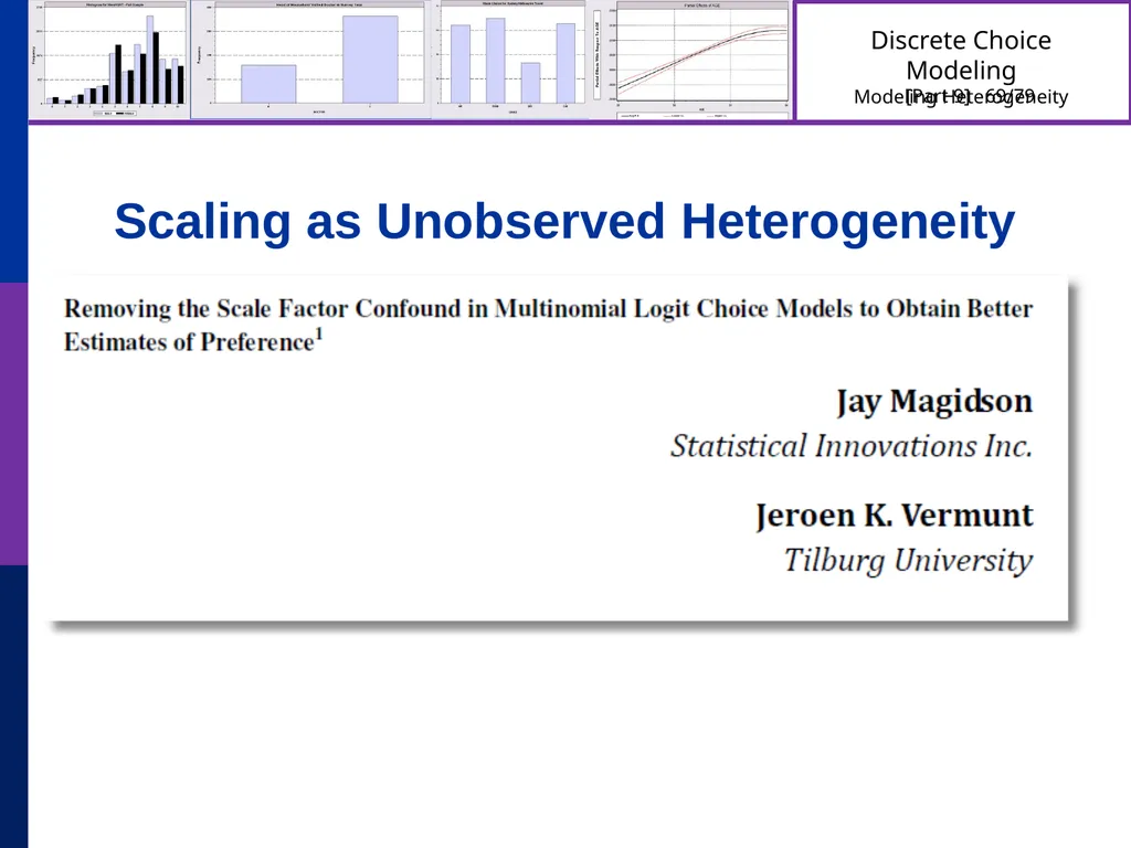 Discrete Choice Modeling William Greene Stern - slide 69 of 79