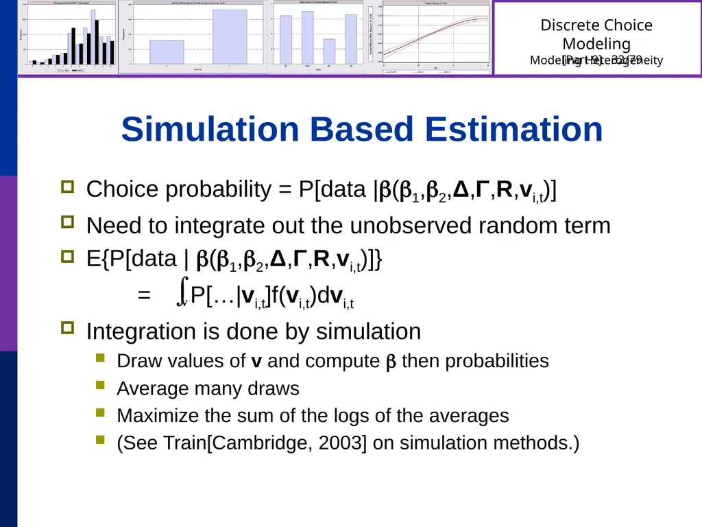 Discrete Choice Modeling William Greene Stern - slide 32 of 79