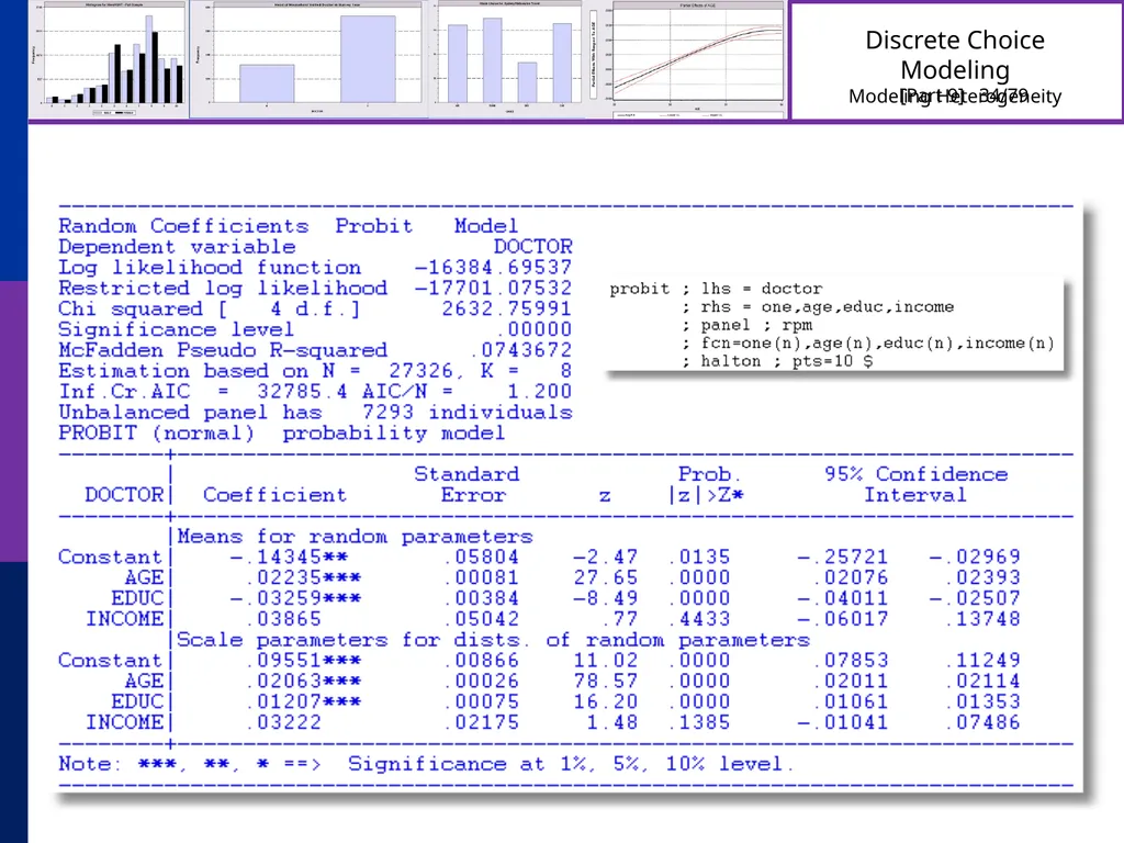 Discrete Choice Modeling William Greene Stern - slide 34 of 79