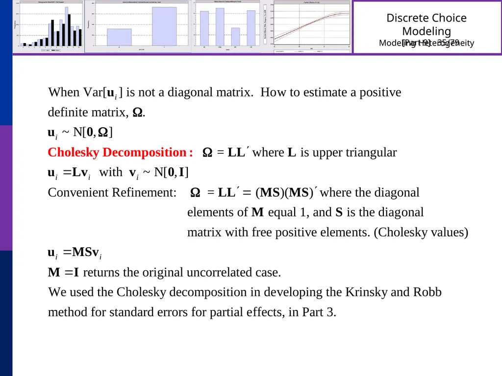 Discrete Choice Modeling William Greene Stern - slide 35 of 79