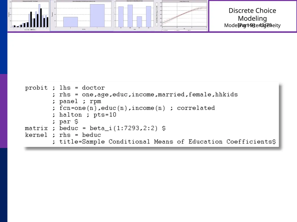 Discrete Choice Modeling William Greene Stern - slide 43 of 79