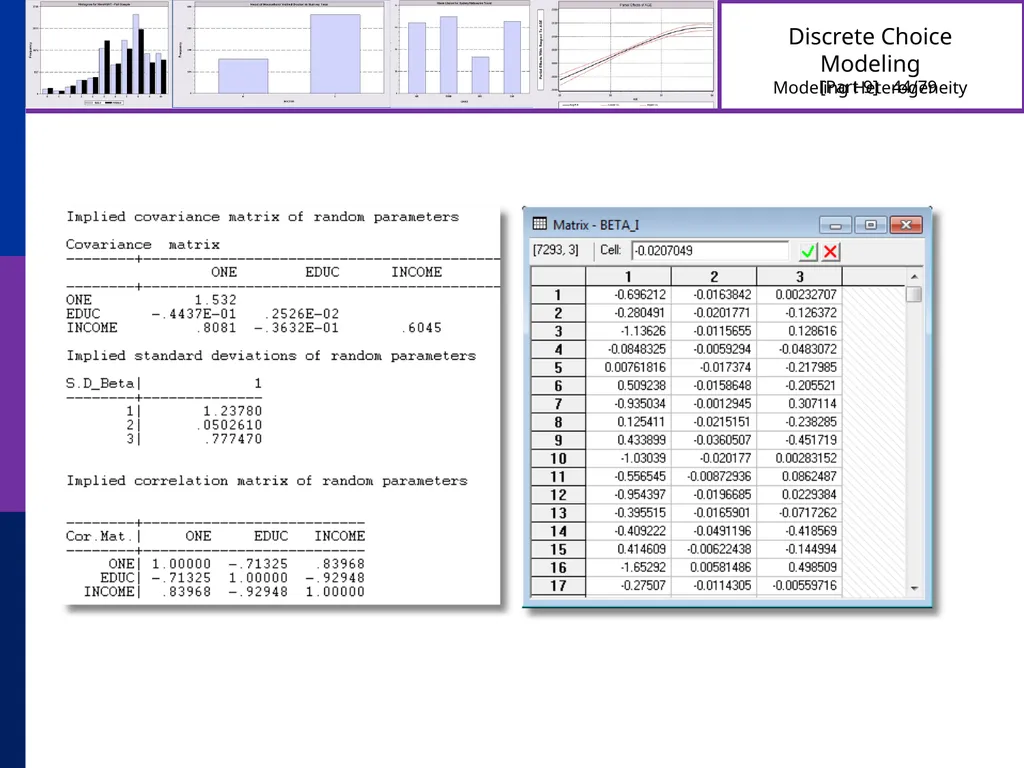 Discrete Choice Modeling William Greene Stern - slide 44 of 79