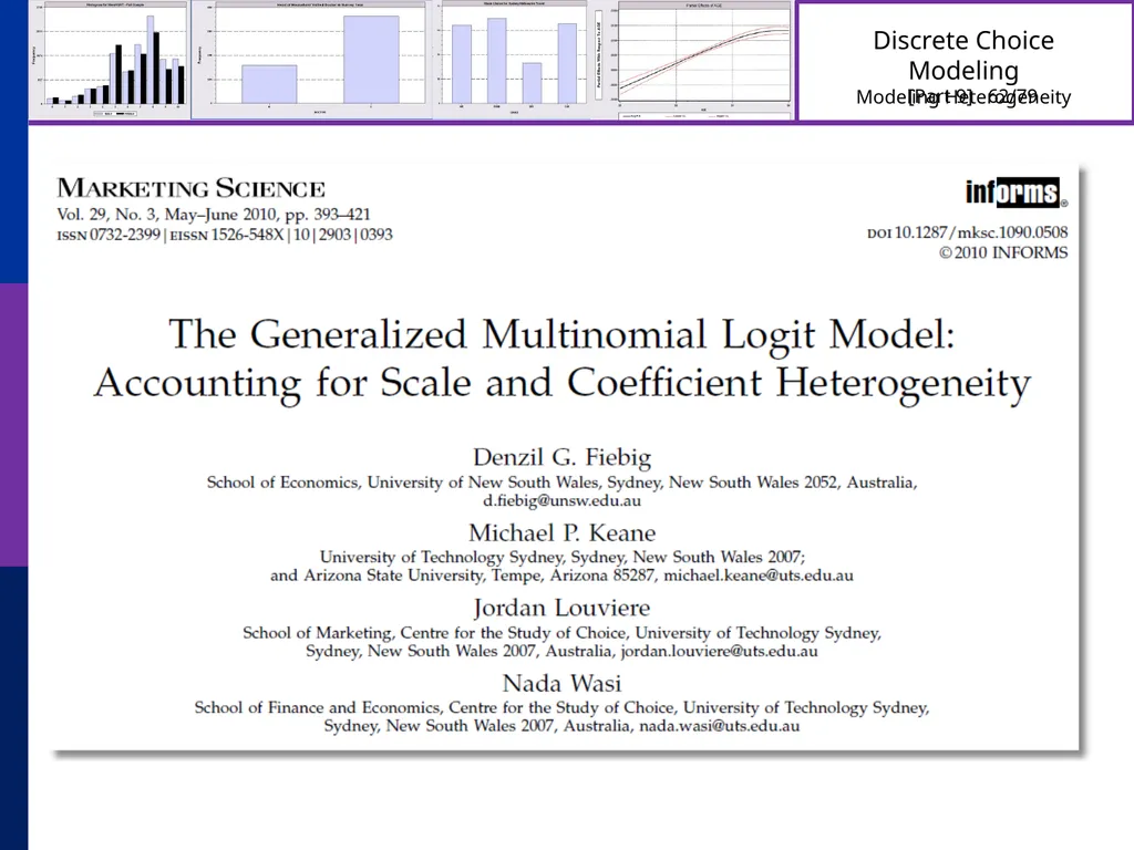 Discrete Choice Modeling William Greene Stern - slide 62 of 79