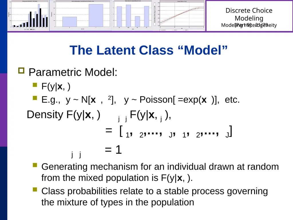 Discrete Choice Modeling William Greene Stern - slide 21 of 79