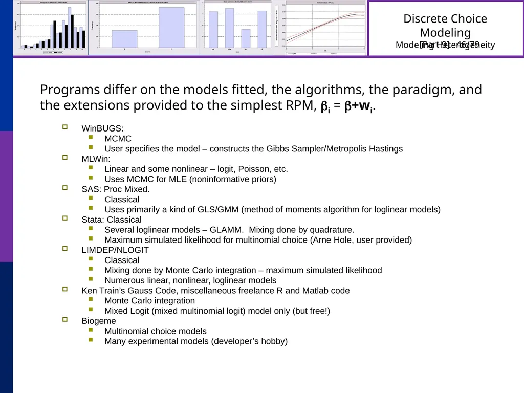 Discrete Choice Modeling William Greene Stern - slide 46 of 79