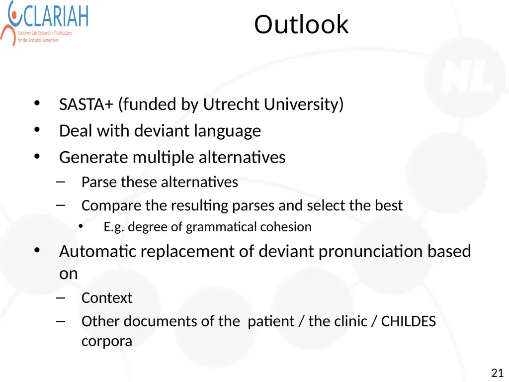 Towards Semi Automatic Analysis of Spontaneous - slide 21 of 39