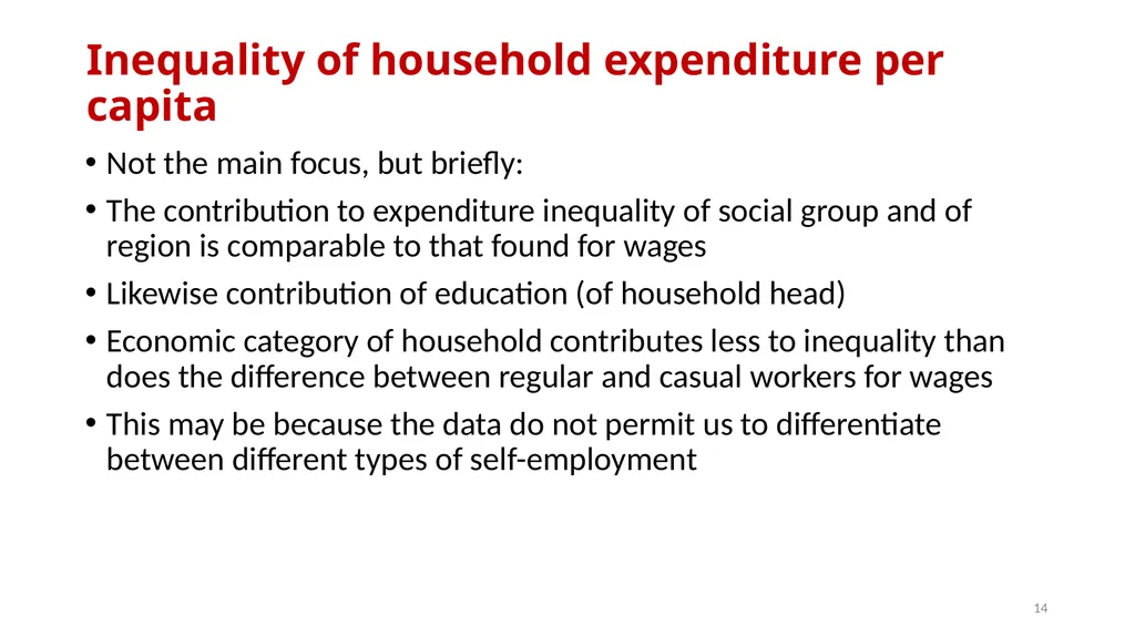 Institute for Human Development Workshop on - slide 14 of 23