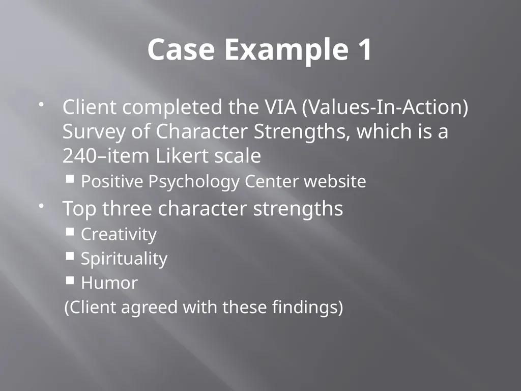 Using the Serious Leisure Perspective in Mental - slide 25 of 36