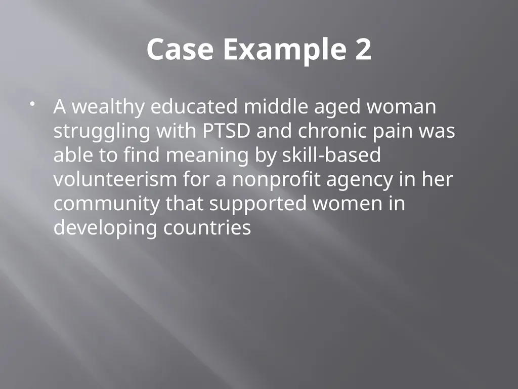 Using the Serious Leisure Perspective in Mental - slide 29 of 36
