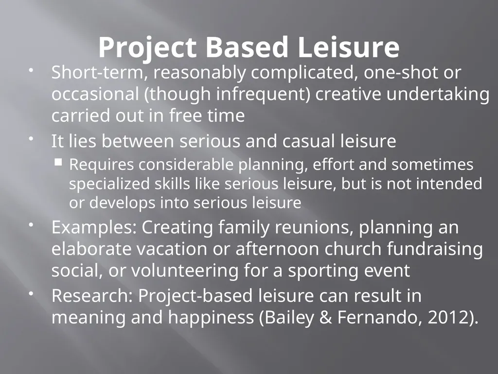 Using the Serious Leisure Perspective in Mental - slide 20 of 36