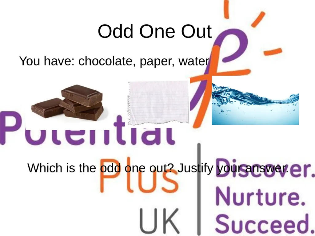 Odd One Out Why? Which one is the odd one - slide 3 of 5
