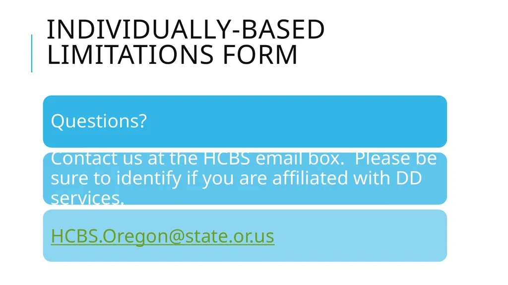 Individually-Based limitations Process and - slide 40 of 40
