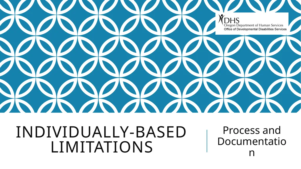 Individually-Based limitations Process and - slide 1 of 40