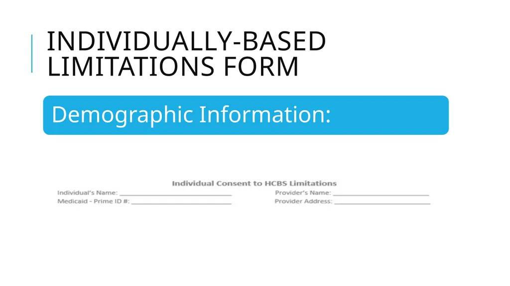 Individually-Based limitations Process and - slide 14 of 40