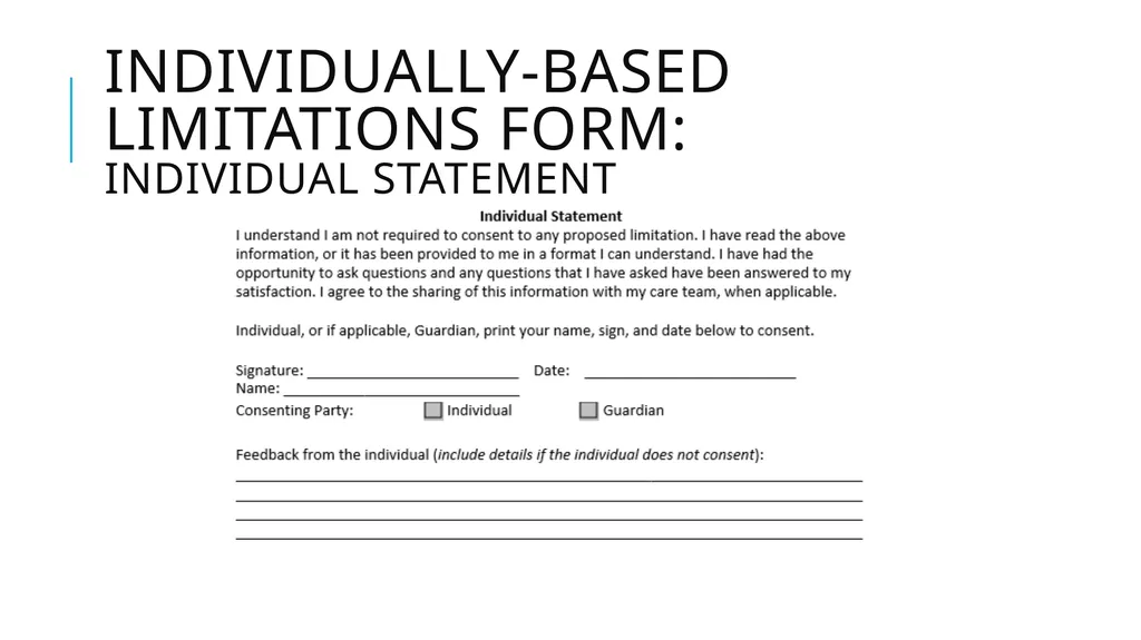 Individually-Based limitations Process and - slide 34 of 40