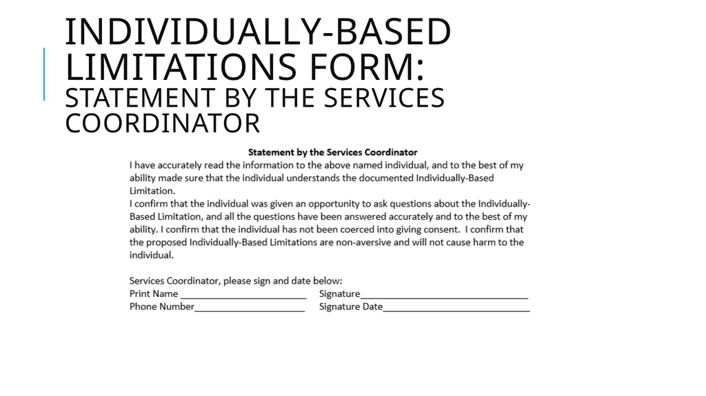 Individually-Based limitations Process and - slide 37 of 40