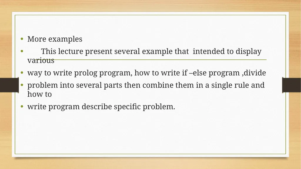 lec2 Prolog language Lec3 By MSC.Noor Hassan More - slide 2 of 8