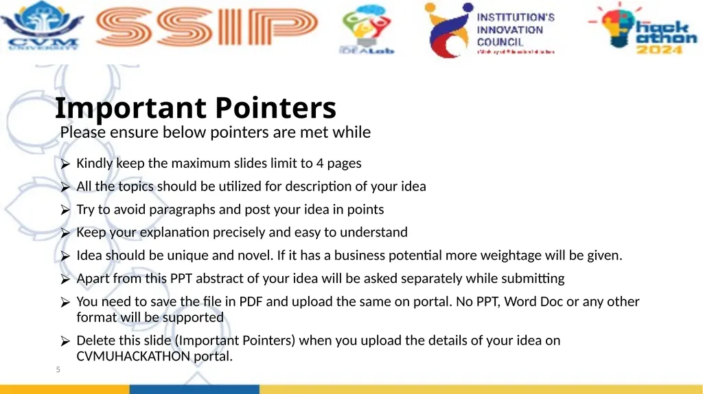 Basic Details of the Team and Problem Statement PS - slide 5 of 5