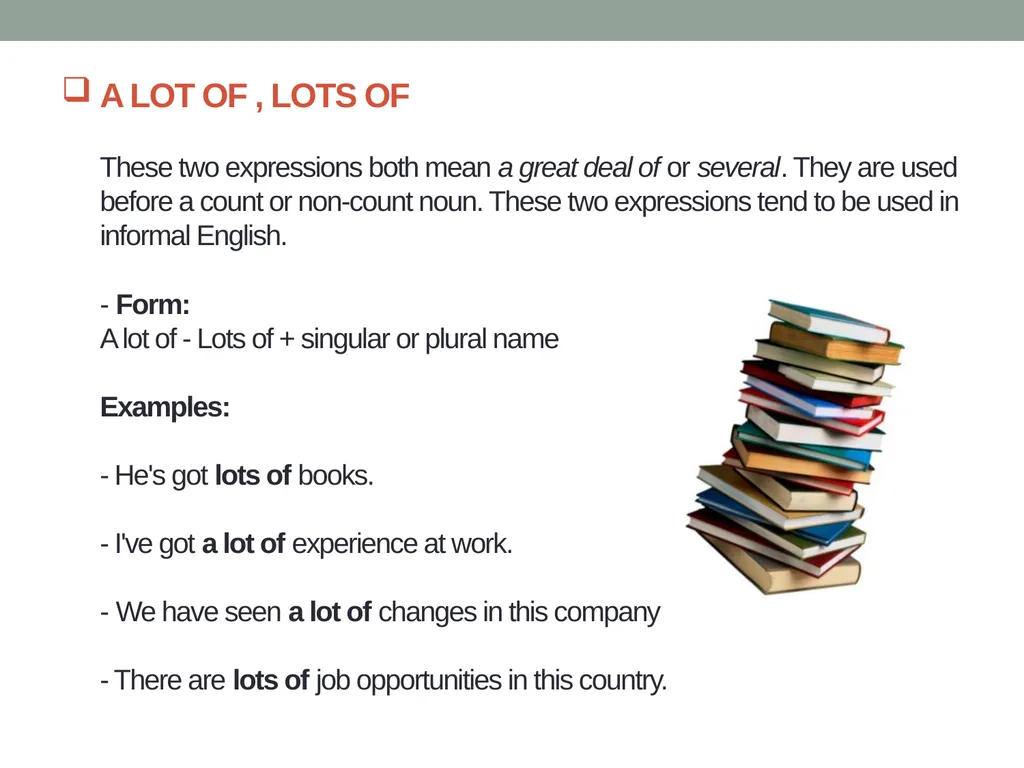 QUANTIFIERS UNCOUNTABLE-NOUNS Little and a Little - slide 8 of 13