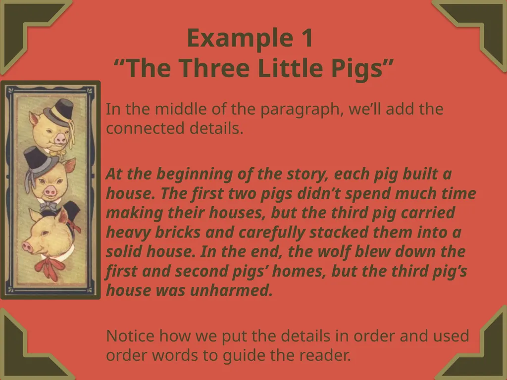Finding a Theme Featuring “The Three Little Pigs” - slide 8 of 20