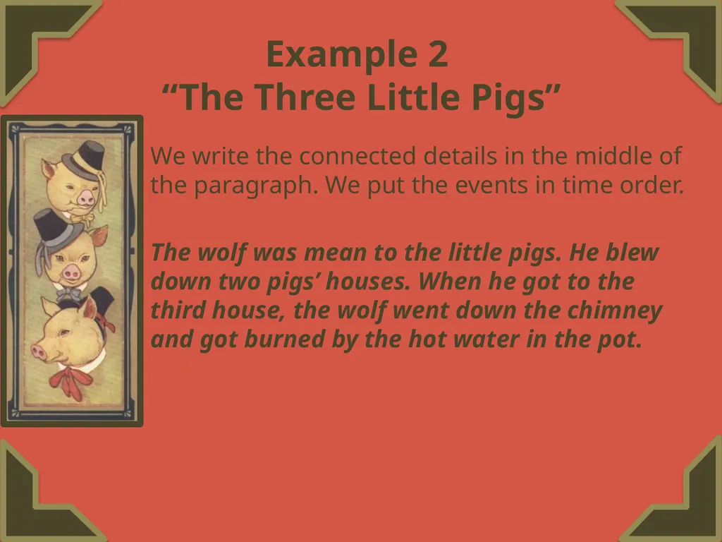 Finding a Theme Featuring “The Three Little Pigs” - slide 13 of 20