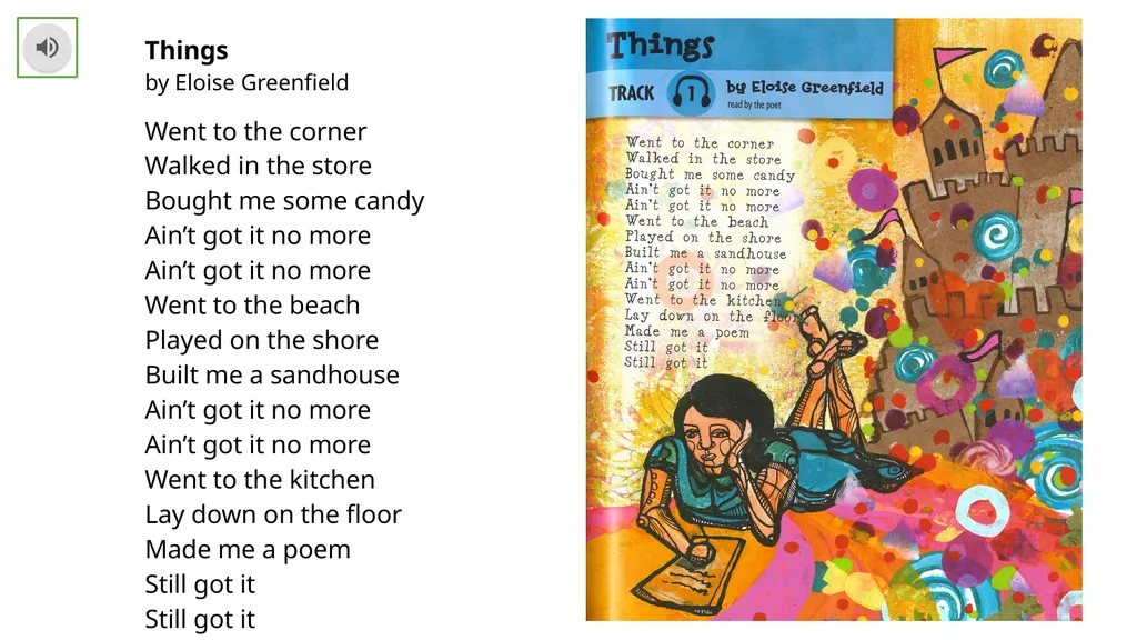 “Things” by Eloise Greenfield Writing Unit 3 Week - slide 2 of 7