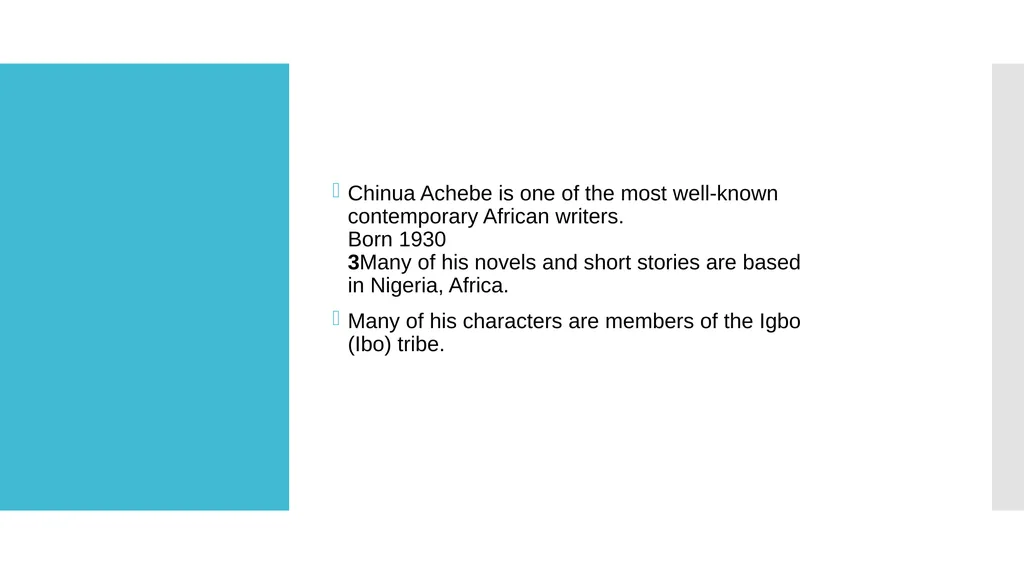 Things Fall Apart by Chinua Achieve MA III SEM - slide 2 of 11