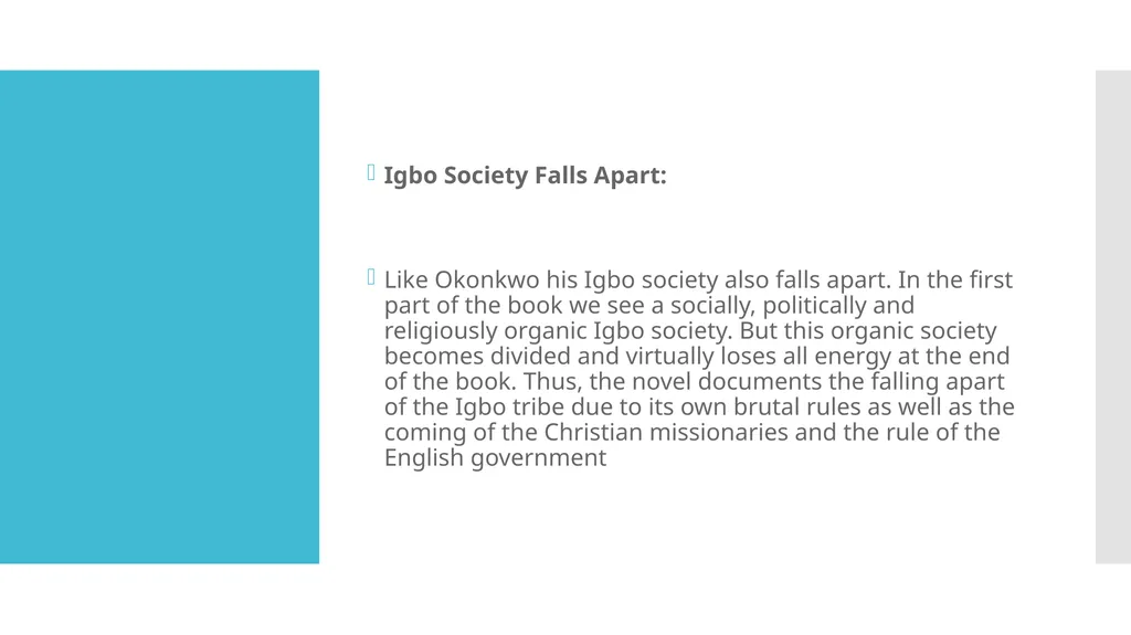 Things Fall Apart by Chinua Achieve MA III SEM - slide 8 of 11
