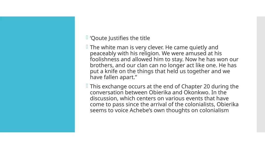 Things Fall Apart by Chinua Achieve MA III SEM - slide 10 of 11