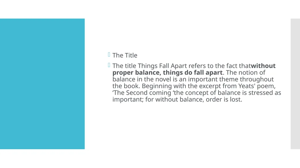 Things Fall Apart by Chinua Achieve MA III SEM - slide 5 of 11