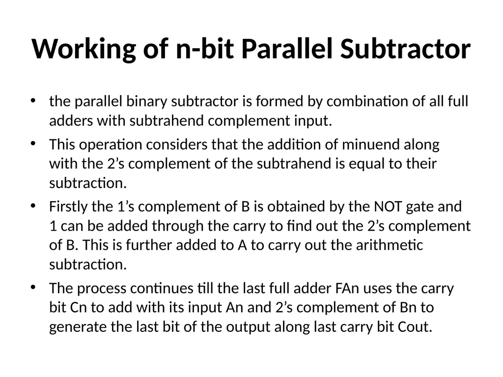 Design of Airthmetic circuits and code converter - slide 11 of 21