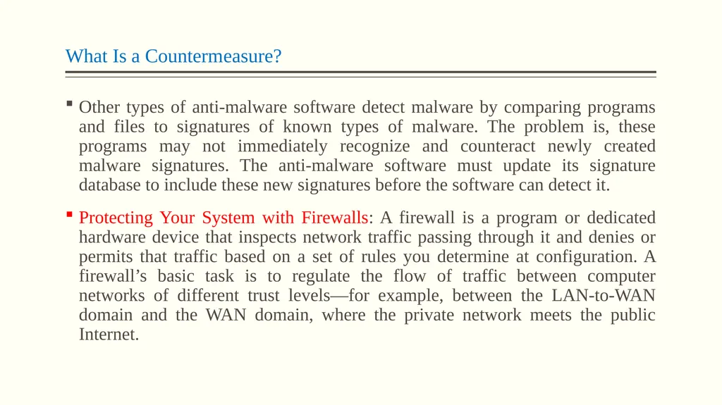 Malicious Attacks, Threats, and Vulnerabilities - slide 23 of 24