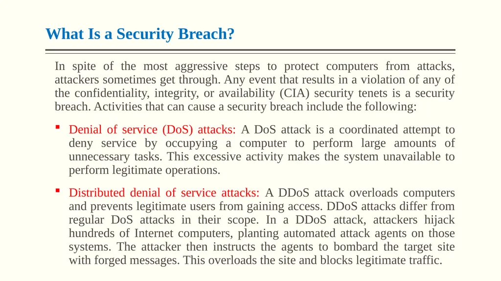 Malicious Attacks, Threats, and Vulnerabilities - slide 9 of 24