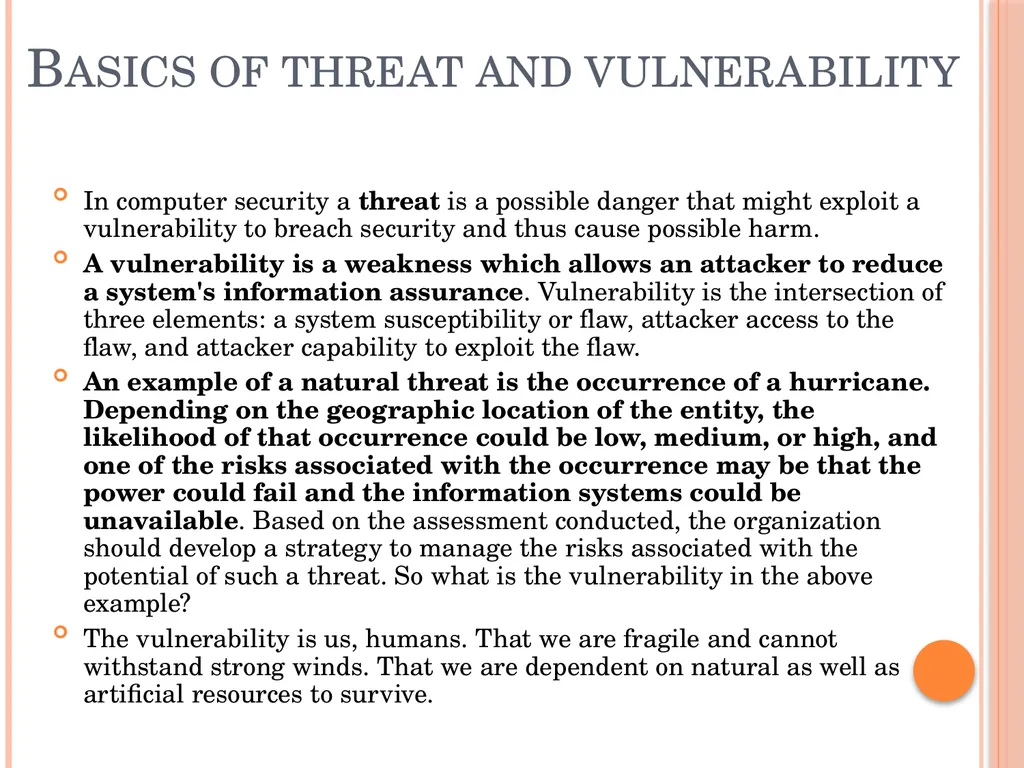 Chapter 3: Security Threats and Vulnerabilities - slide 2 of 13