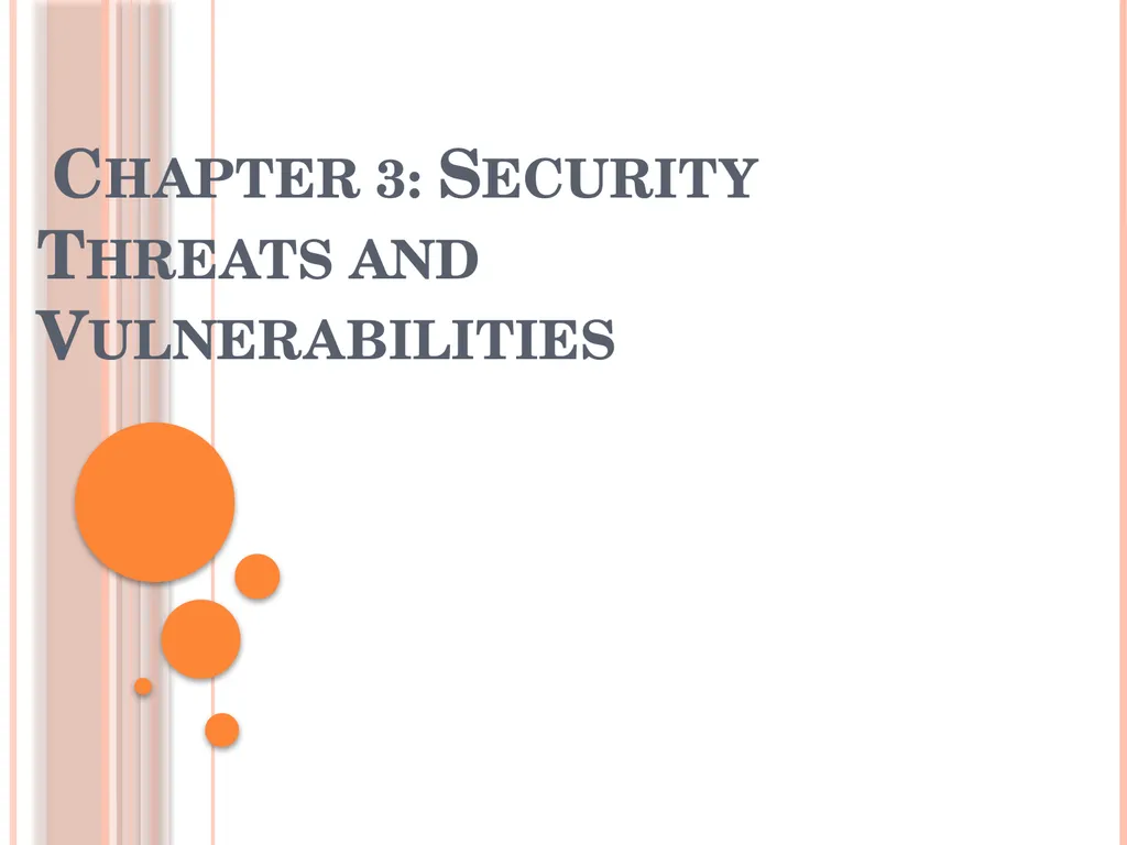 Chapter 3: Security Threats and Vulnerabilities - slide 1 of 13