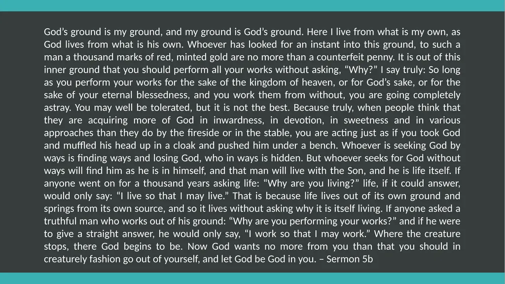 Pure Release meister Eckhart’s Way to Unity with - slide 15 of 16