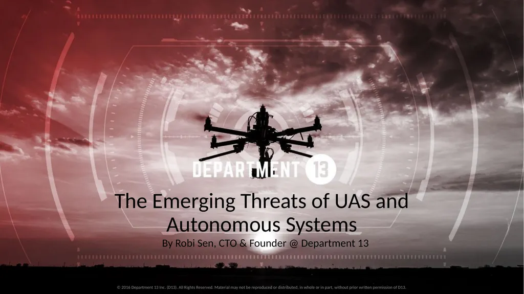 The Emerging Threats of UAS and Autonomous Systems