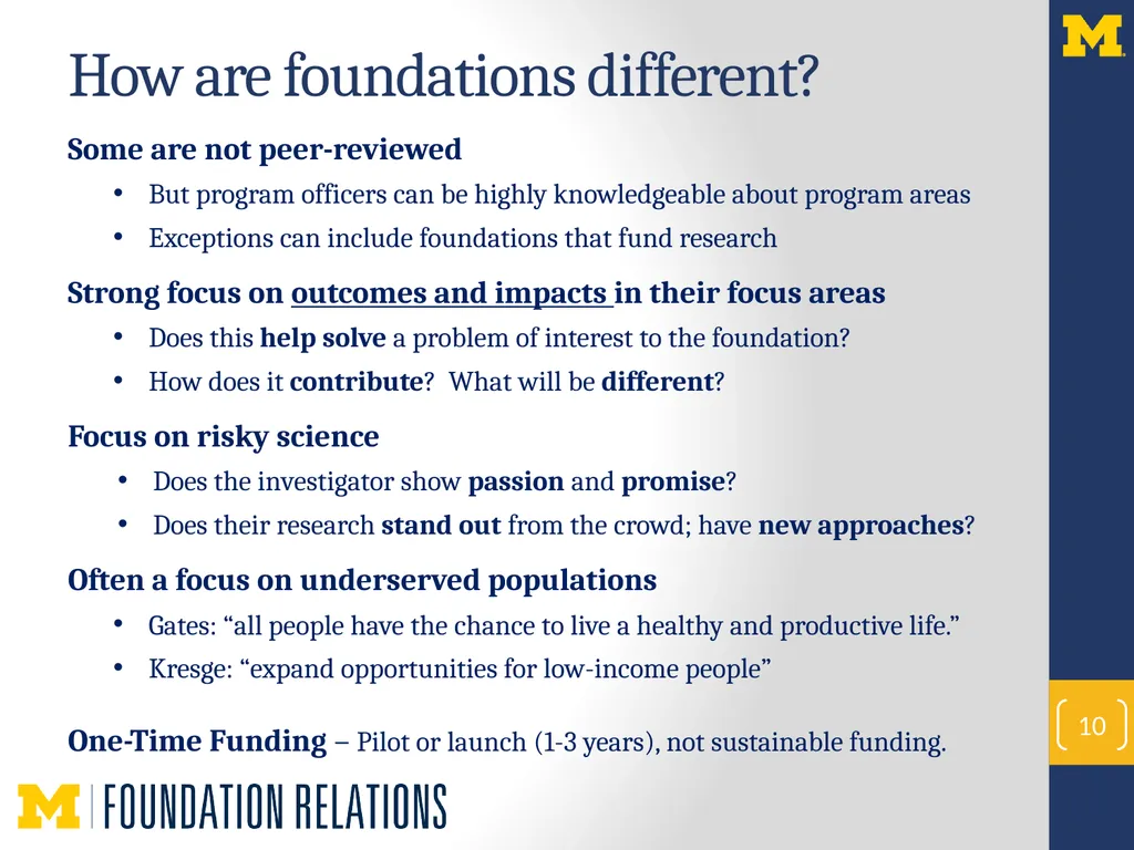 NextProf Science 2016 Foundation Funding to - slide 10 of 18