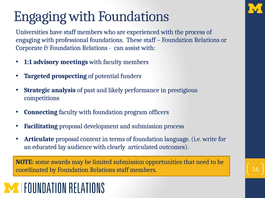 NextProf Science 2016 Foundation Funding to - slide 16 of 18