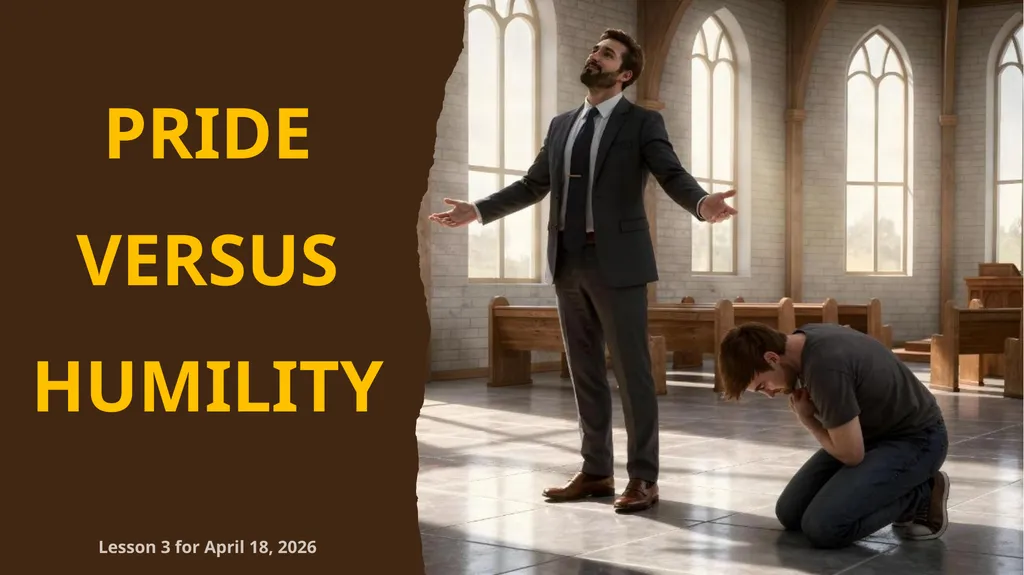 PRIDE VERSUS HUMILITY Lesson 3 for April 18, 2026 - slide 1 of 12