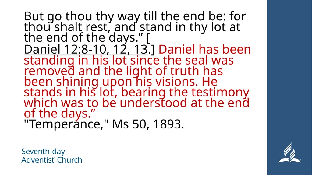 Interpretation of Apocalyptical Prophesy Daniel 12 - slide 29 of 30